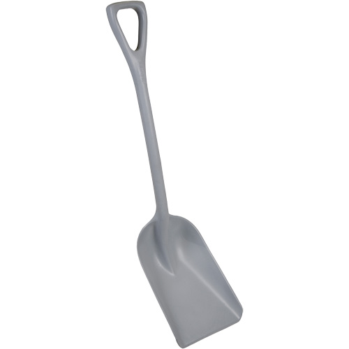 One-Piece Metal Detectable Shovel, 10" x 14" Blade, 37-1/2" Length, Plastic, Grey Haskins Industrial Inc.