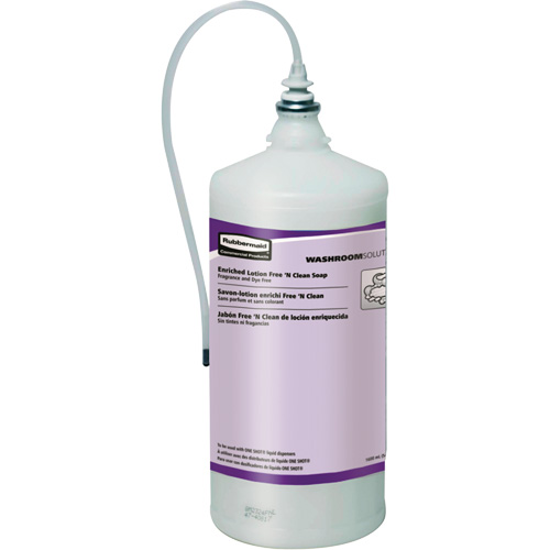 Recharge de savon liquide sans parfum et sans colorant OneShot, Cr&egrave;me, 1600 ml, Sans parfum Haskins Industrial Inc.