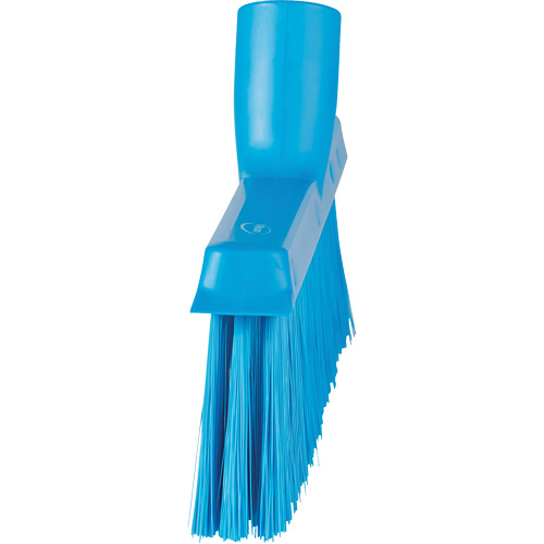 Dustpan Broom with Angled Thread, Medium Bristles, 10", Polyester, Blue Haskins Industrial Inc.