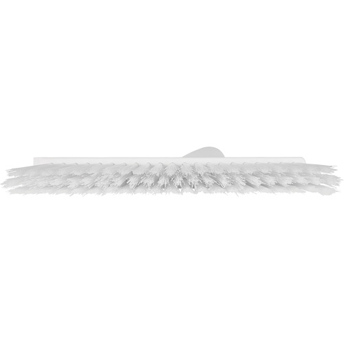 Dustpan Broom with Angled Thread, Medium Bristles, 10", Polyester, White Haskins Industrial Inc.