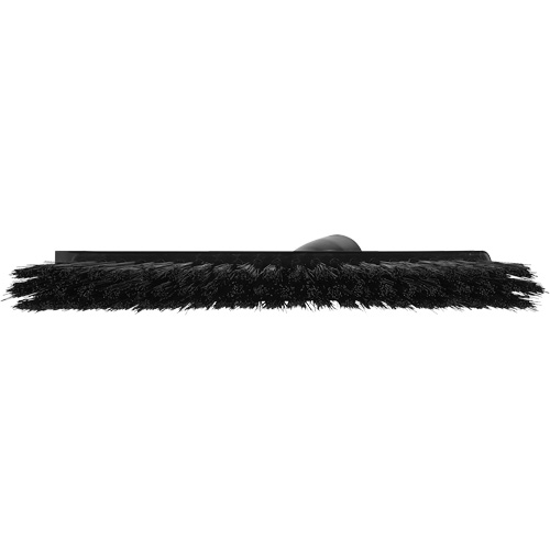 Dustpan Broom with Angled Thread, Medium Bristles, 10", Polyester, Black Haskins Industrial Inc.