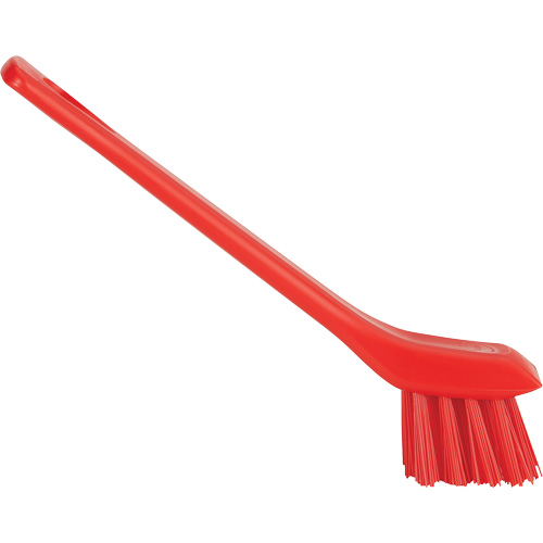 Brush with Scraping Edge, Stiff Bristles, 6" Long, Red Haskins Industrial Inc.
