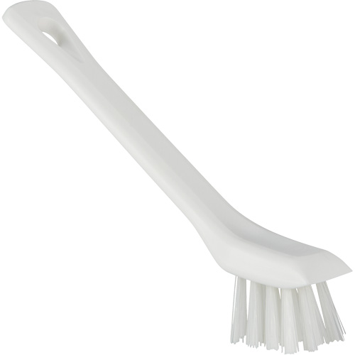 Brush with Scraping Edge, Stiff Bristles, 6" Long, White Haskins Industrial Inc.