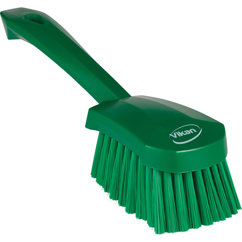 Short-Handled Washing Brush, Soft Bristles, 10-1/2" Long, Green Haskins Industrial Inc.