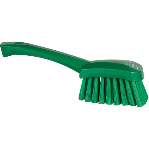 Short-Handled Washing Brush, Soft Bristles, 10-1/2" Long, Green Haskins Industrial Inc.