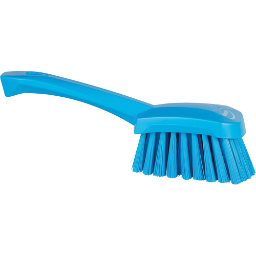 Short-Handled Washing Brush, Soft Bristles, 10-1/2" Long, Blue Haskins Industrial Inc.