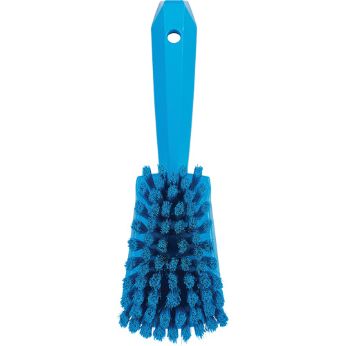 Short-Handled Washing Brush, Soft Bristles, 10-1/2" Long, Blue Haskins Industrial Inc.