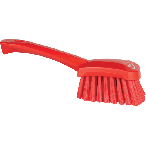 Short-Handled Washing Brush, Soft Bristles, 10-1/2" Long, Red Haskins Industrial Inc.