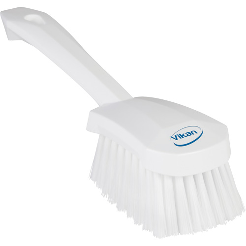Brosse &agrave; r&eacute;curer avec manche court, Soies Doux, Longueur de 10-1/2", Blanc Haskins Industrial Inc.