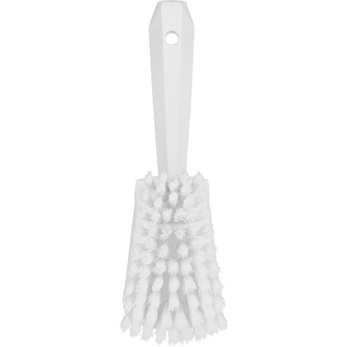 Brosse &agrave; r&eacute;curer avec manche court, Soies Doux, Longueur de 10-1/2", Blanc Haskins Industrial Inc.