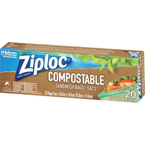 Sacs &agrave; sandwich compostables Ziploc Haskins Industrial Inc.