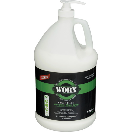 Savon pour les mains sans eau Power Clean, Liquide, 3,78 L, Sans parfum Haskins Industrial Inc.