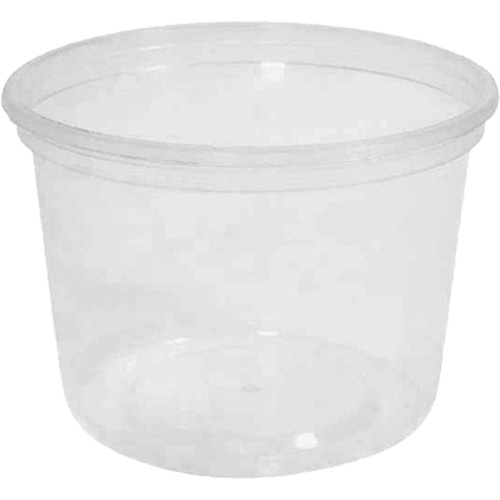 MicroGourmet 16 oz. Clear Deli Container without Lid, Plastic, Round Haskins Industrial Inc.