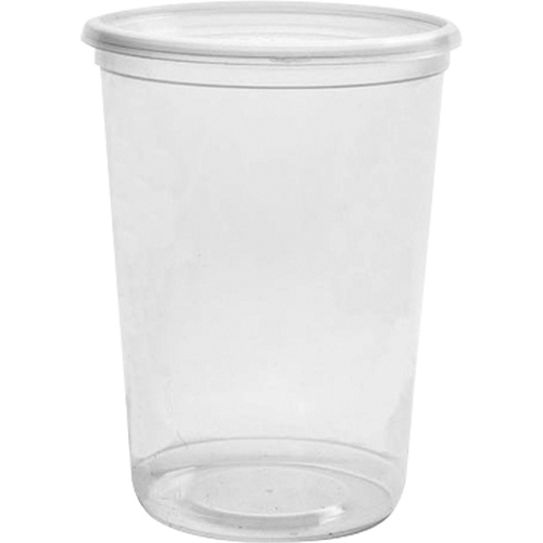 Magik 32 oz. Clear Deli Container without Lid, Plastic, Round Haskins Industrial Inc.