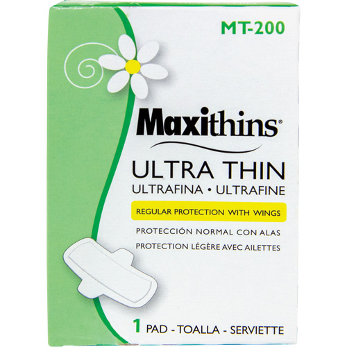 Serviettes Maxi Maxithins ultra minces avec ailes Haskins Industrial Inc.