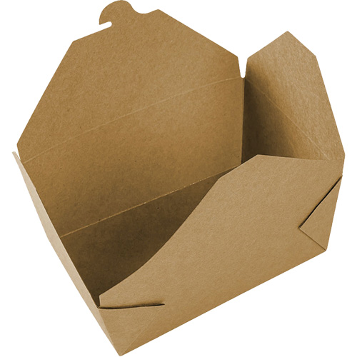 Kraft Take Out Food Containers, Corrugated, Rectangular Haskins Industrial Inc.