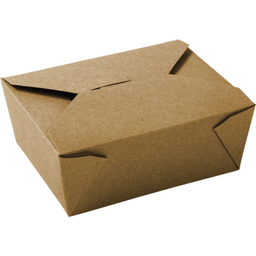 Kraft Take Out Food Containers, Corrugated, Rectangular Haskins Industrial Inc.