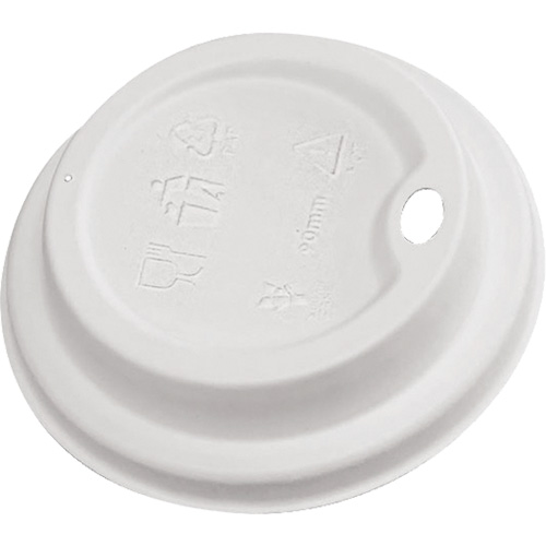 Compostable White Dome Sip Lids Haskins Industrial Inc.