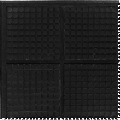 Hog Heaven III Comfort Modular Centre Tile, Corrugated, 3' x 3' x 3/4", Black, Nitrile Haskins Industrial Inc.