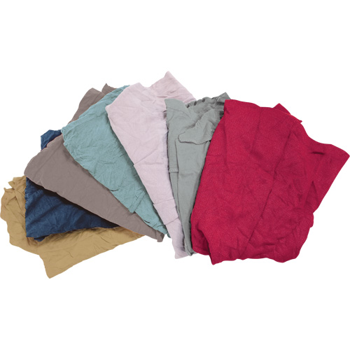 Chiffons fabriqu&eacute;s &agrave; partir de mat&eacute;riaux recycl&eacute;s, Molleton, M&eacute;lange de couleurs, 10 lb Haskins Industrial Inc.