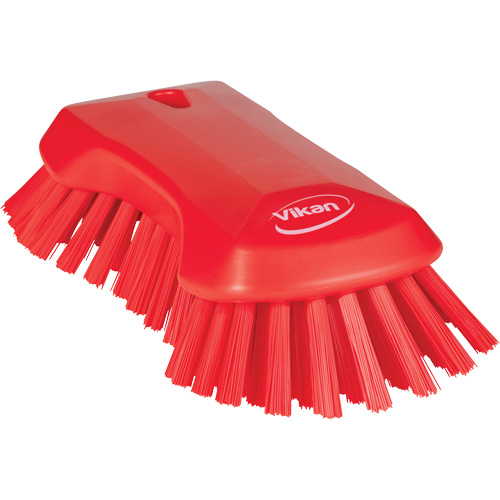 Hand Brush, Extra Stiff Bristles, 9-1/10" Long, Red Haskins Industrial Inc.