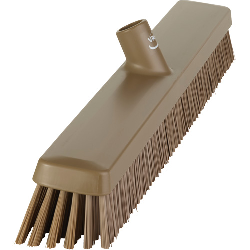 Heavy-Duty Push Broom, Fine/Stiff Bristles, 24", Brown Haskins Industrial Inc.