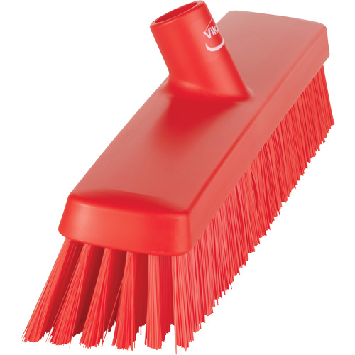 Push Broom Head, Fine/Stiff Bristles, 16-1/2", Polyester/Polypropylene, Red Haskins Industrial Inc.