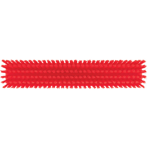 Push Broom Head, Fine/Stiff Bristles, 16-1/2", Polyester/Polypropylene, Red Haskins Industrial Inc.