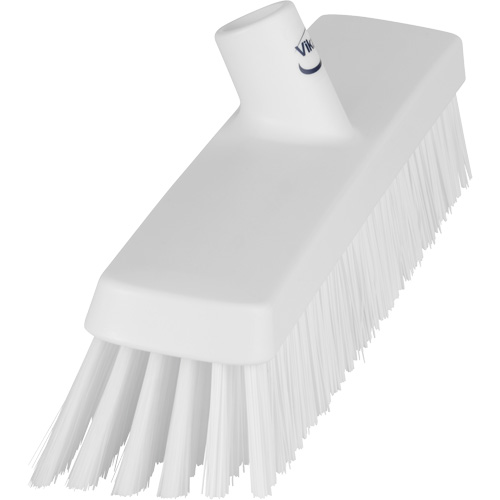 Push Broom Head, Fine/Stiff Bristles, 16-1/2", Polyester/Polypropylene, White Haskins Industrial Inc.