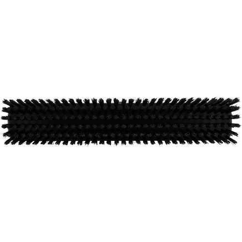 Push Broom Head, Fine/Stiff Bristles, 16-1/2", Polyester/Polypropylene, Black Haskins Industrial Inc.