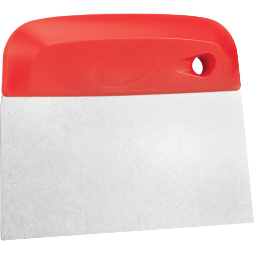 Flexible Stainless Steel Dough Cutter/Scraper, Red, 4-1/2" W x 5-3/4" L Haskins Industrial Inc.