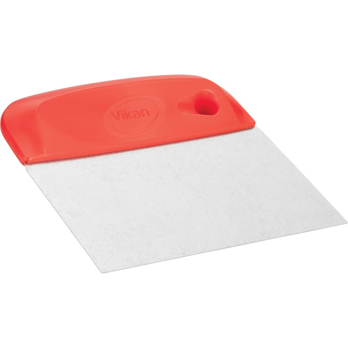 Flexible Stainless Steel Dough Cutter/Scraper, Red, 4-1/2" W x 5-3/4" L Haskins Industrial Inc.