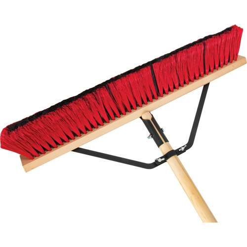 Balai-brosse &agrave; manche renforc&eacute;, 24", Moyen, Soies PVC Haskins Industrial Inc.