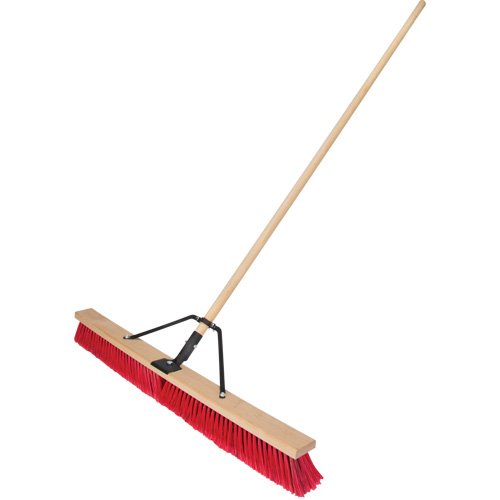 Balai-brosse &agrave; manche renforc&eacute;, 36", Moyen, Soies PVC Haskins Industrial Inc.