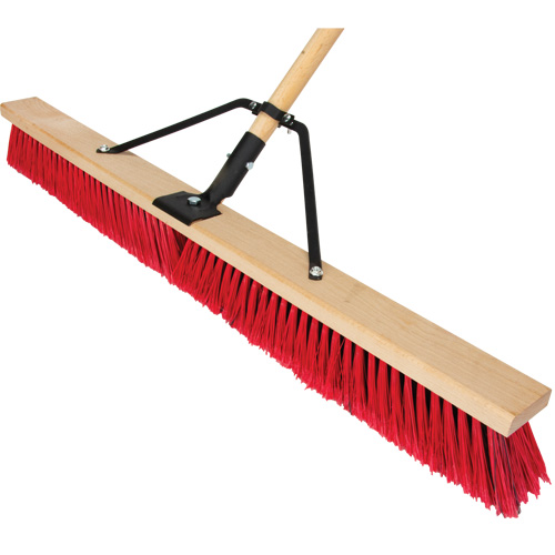 Balai-brosse &agrave; manche renforc&eacute;, 36", Moyen, Soies PVC Haskins Industrial Inc.