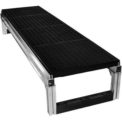 FOUNDATION Smooth Modular Aluminum Work Platform Kit, 18" W x 72" D, 400 lbs. Capacity, All-Welded Haskins Industrial Inc.