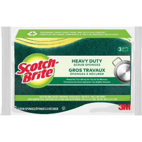 &eacute;ponge &agrave; r&eacute;curer pour les travaux intenses Scotch-Brite, &agrave; r&eacute;curer, 2-3/5" la x 4-2/5" l Haskins Industrial Inc.