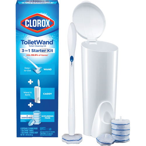 Disinfecting ToiletWand Disposable Cleaner 3-in-1 Starter Kit Haskins Industrial Inc.
