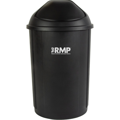 Half-Round Garbage Bin with Lid, Polyethylene, 21 US gal. Haskins Industrial Inc.
