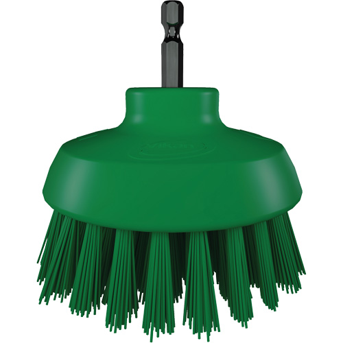 Brosse ronde HyDrive pour perceuse, Soies Tr&egrave;s ferme, Longueur de 3-1/10", Vert Haskins Industrial Inc.