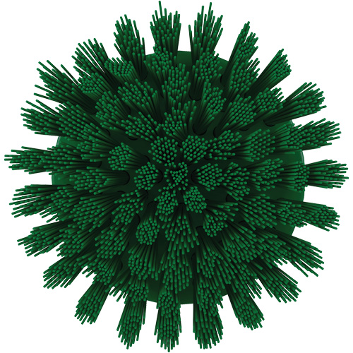 Brosse ronde HyDrive pour perceuse, Soies Tr&egrave;s ferme, Longueur de 3-1/10", Vert Haskins Industrial Inc.