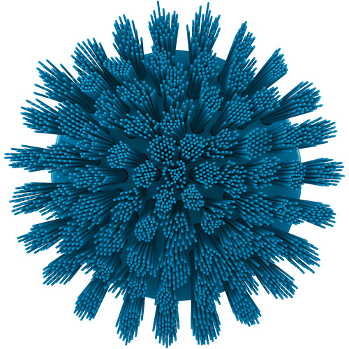 Brosse ronde HyDrive pour perceuse, Soies Tr&egrave;s ferme, Longueur de 3-1/10", Bleu Haskins Industrial Inc.