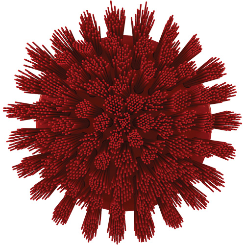 Brosse ronde HyDrive pour perceuse, Soies Tr&egrave;s ferme, Longueur de 3-1/10", Rouge Haskins Industrial Inc.