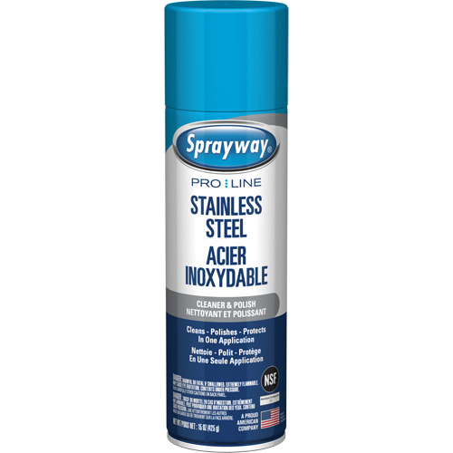 Nettoyant & polis pour acier inoxydable Pro Line, 15 oz, Canette a&eacute;rosol Haskins Industrial Inc.