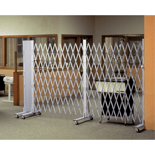 Barri&egrave;res extensibles portatives, Emboîtables, 72" lo x 72" h, Argent Haskins Industrial Inc.