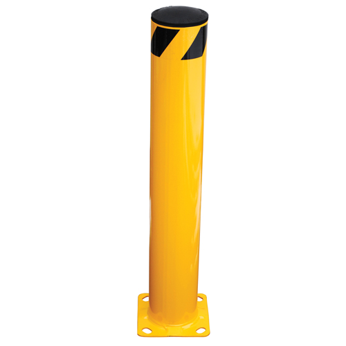 Safety Bollard, Steel, 36" H x 5.5" W, Yellow Haskins Industrial Inc.
