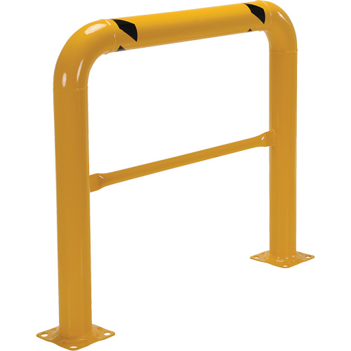High Profile Machinery Guards, 4' W x 3.5' H, Yellow Haskins Industrial Inc.