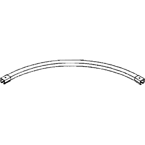 90° Curved Curtain Partition Track with Splicers, 3' L Haskins Industrial Inc.