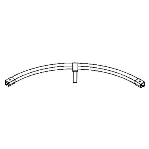 Floor Mounted 90° Curved Curtain Partition Track, 3' L Haskins Industrial Inc.