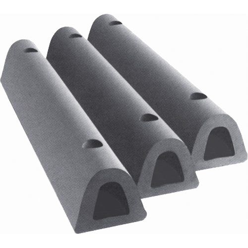 Extruded Rubber Dock Fenders, Rubber, 4-1/2" W x 36" L x 3-3/4" D Haskins Industrial Inc.